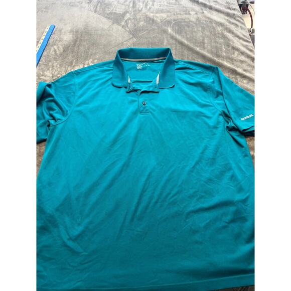 Reebok Golf Polo‎ Shirt Mens 4XL Blue Performance Athletic Logo Stretch - Picture 1 of 5